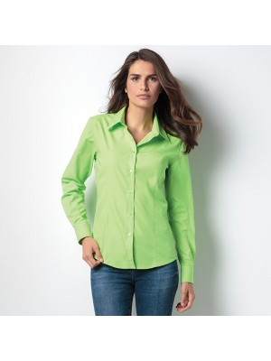 Plain Women's workforce blouse long sleeve Kustom Kit 115 GSM